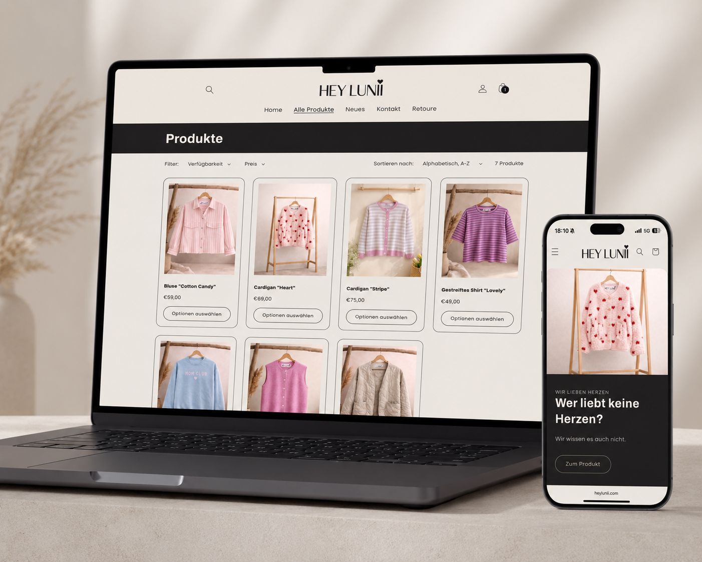 HEY LUNII — Shopify Store Showcase
